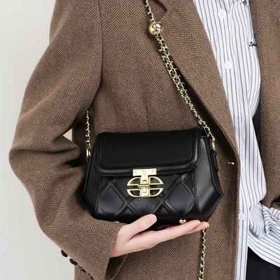 Leather Women's Bag with Classic Chain Bag  New Single Shoulder Crossbody Bag Commute Shopping with Women's Bag