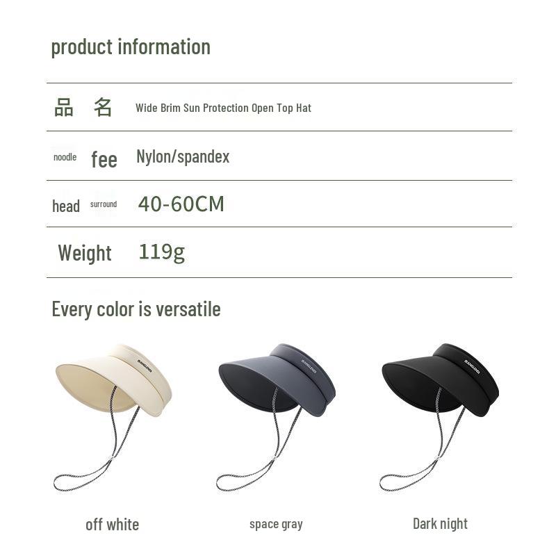 Women's Foldable Sun Hat with UV Protection, Large Brim for Outdoor Use, Model XMZ267