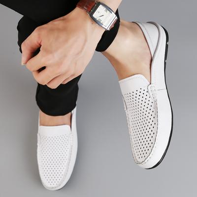 Mode Leer Heren Casual Schoenen Instappers Formele Loafers Luxe Merk Comfortabele Heren Uitgehold Italiaans Zacht Heren Rijschoenen