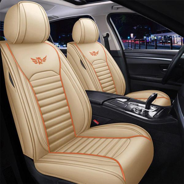 Universal Car Seat Cover Luxury Car Single Front Seat Mat PU Leather Full cover Cushion Protector Cover