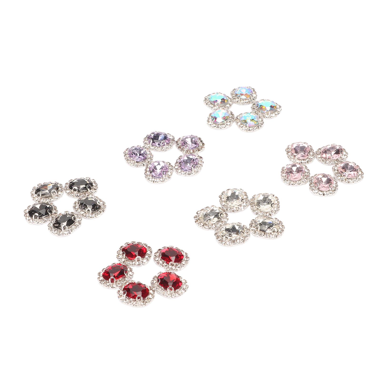 

30 шт. пришивных стеклянных стразов разноцветных швейных коготков для поделок своими руками ювелирных изделий одежды обуви