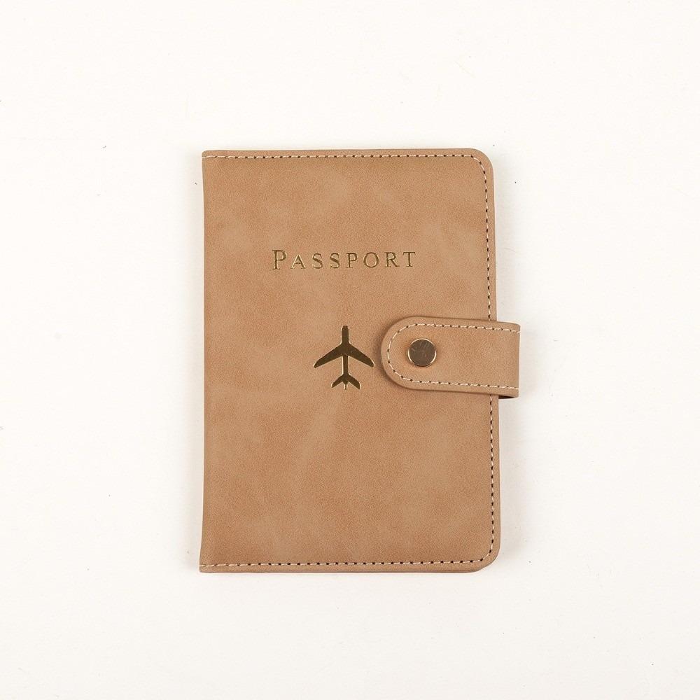 High Quality Waterproof Travel Passport Covers PU Leather Buckle Leather Passport Holder Hasp Passport Book Travel Accessories
