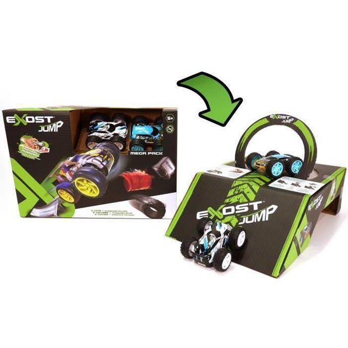 EXOST JUMP - Pack duo : 2 petites voitures à friction + accessoires - 8cm - Modèle aléatoire