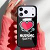 Funny I Love Nursing Phone Case for iPhone 17 16 15 14 13 Pro Max Back Cover for 12 11 Pro Coque