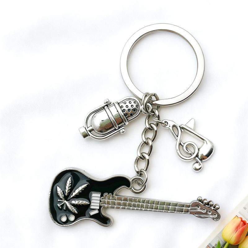Hiphop Rocková Kytara Klíčenka Cool Módní Punk Harajuku Hudební Klíčenka Přívěsek na Tašku