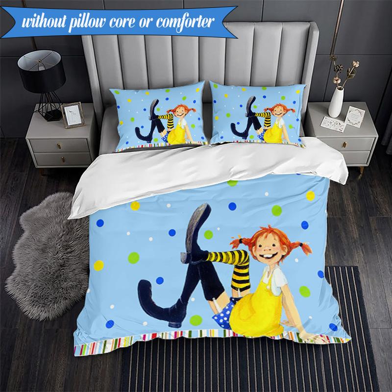 Pi-ppi And Horse Friendship 3pcs K-pop music group Bedding set,Ideal for Bedroom, Dormitory,Including Duvet Cover And 2pcs Pillowcases,Fan gifts
