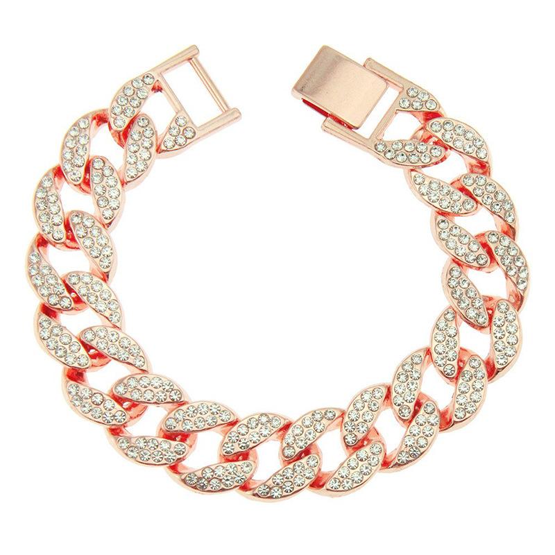 European and American Hip-hop Cuban Bracelet, Trendy Men's Style Nightclub Couple Bracelet