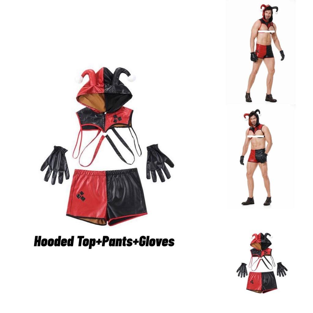 Verführerisches Bühnenoutfit für Nachtclubs Herren Halloween Clown Dessous