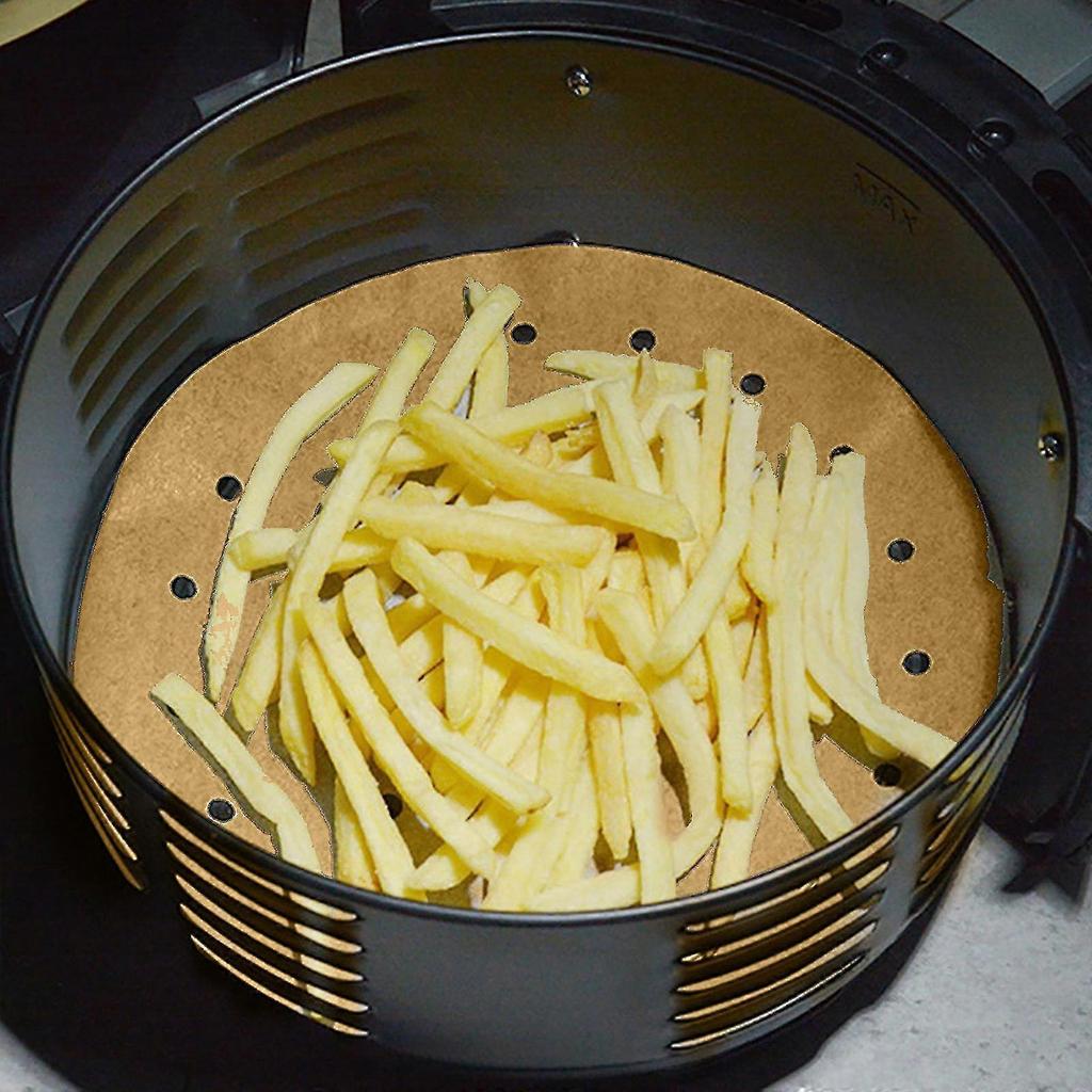 100pcs Non-stick Air Fryer Pad Paper Household Barbecue Paper Oven Baking Paper Steamer Paper