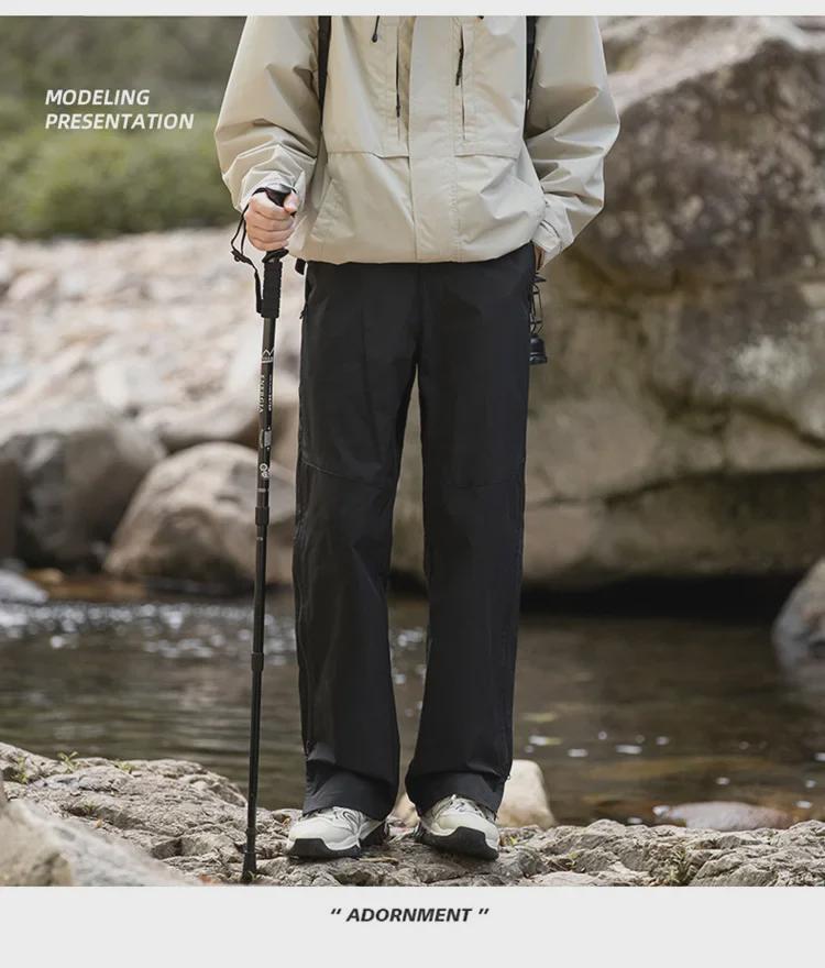 Unisexové rychleschnoucí větruodolné turistické kalhoty na jaro/podzim