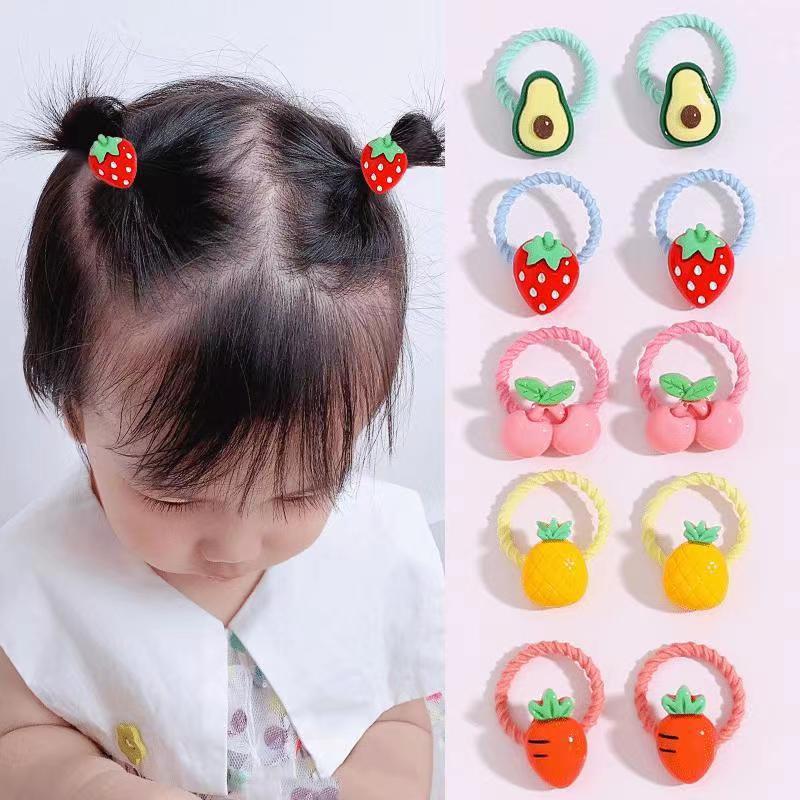 Non-Damaging High-Elastic Hair Ties: Gentle Rubber Bands for Kids' Hairstyles
