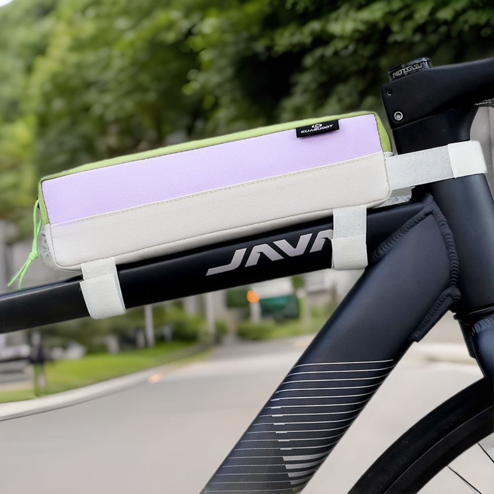 

Waterproof Bike Top Tube Bag 300D Polyester Bicycle Frame Bag Portable Bike Phone Bag Cycling фіолетовий