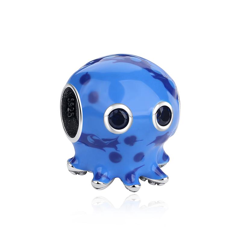 Original 925 Sterling Copper Charms Summer Sea Turtle Starfish Crystal Beads Fit Brand Bracelets Necklaces Women Diy Zircon