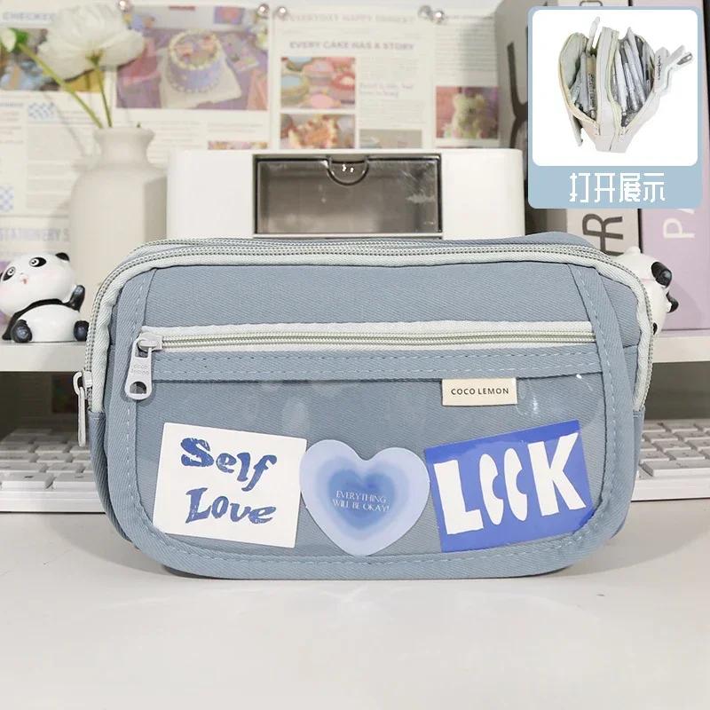 Roztomilé velkokapacitní penálky Vícevrstvé víceúčelové penálky Studentský držák na tužky školní potřeby