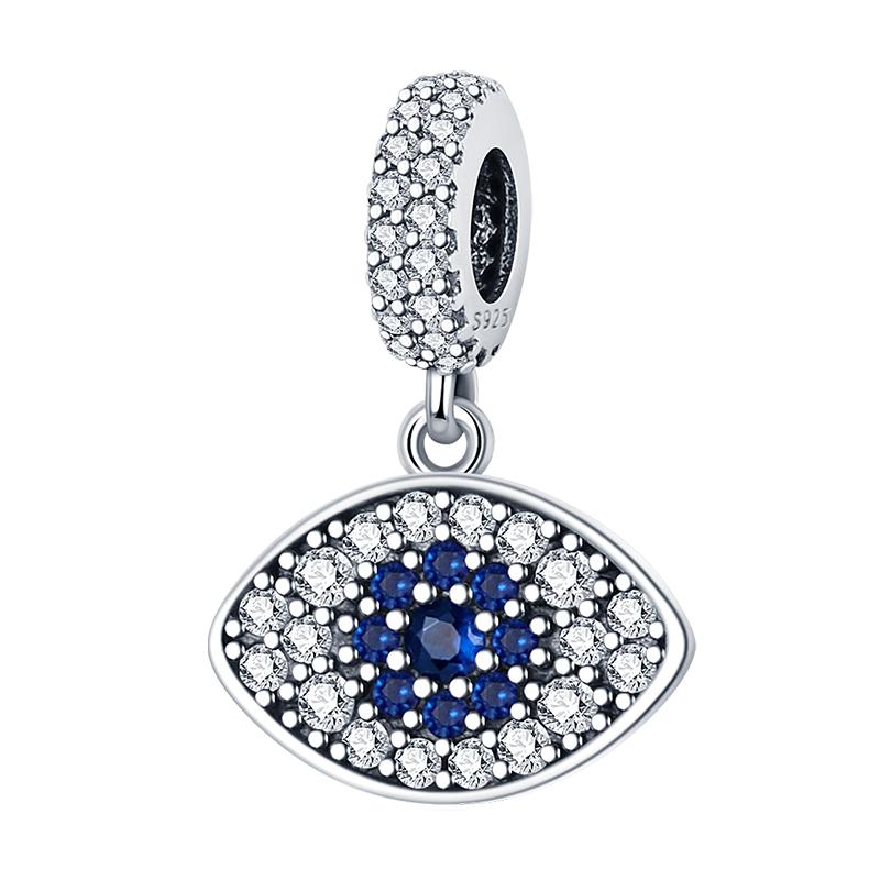 Newcopper Sparkling Zircon Devil'S Eye Horus' Eye Best Wishes Lucky Charms Beads Fit Pan Original Bracelets Diy Jewelry