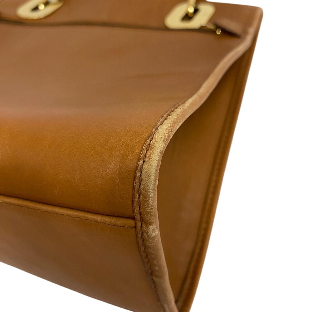 GHERARDINI Leder Handtasche Braunes Leder Gebraucht
