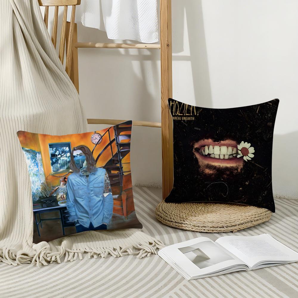 Hozier Cushion Cover Breathable Linen Pillow Cover Skin-Friendly Home Decor Pillowcase With Hidden Zipper