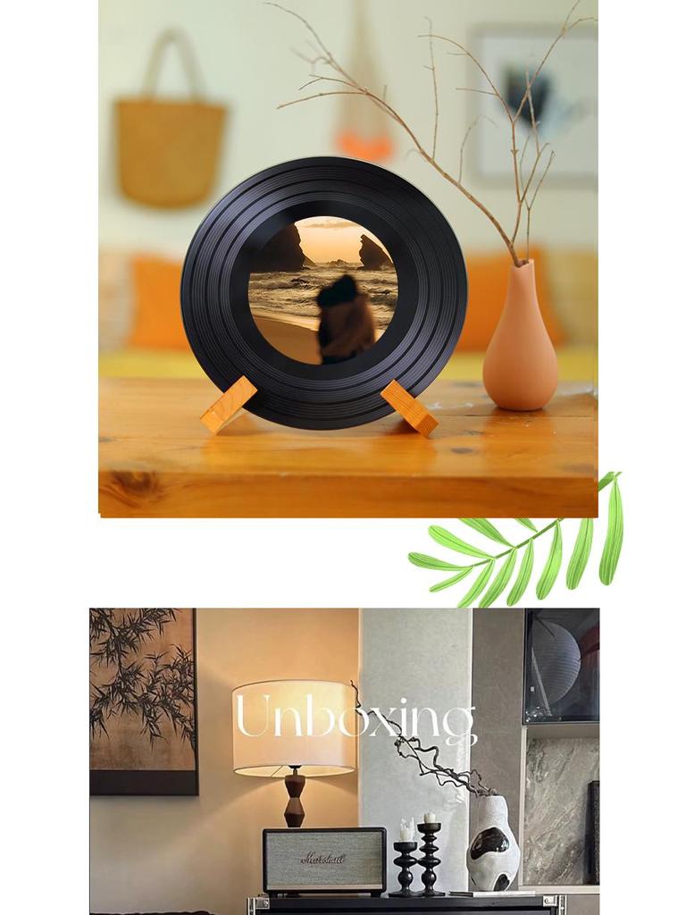 Sunset Romance Vinyl Ornament: Personalized Home Decor Gift
