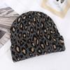 New Unisex Leopard Jacquard Beanies Trendy Autumn Winter Thicken Warm Hat Hip Hop Vintage Knit Hats for Women Men