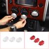 For Toyota FJ Cruiser 2007-2026 Aluminum Alloy Car Center Control Air Conditioner Adjustment Knob Cover Trim Accessories