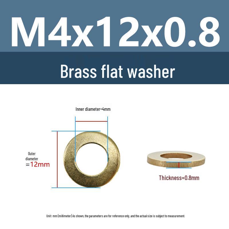 Yigu Durable Brass Flat Washers: M2-M12 Screws