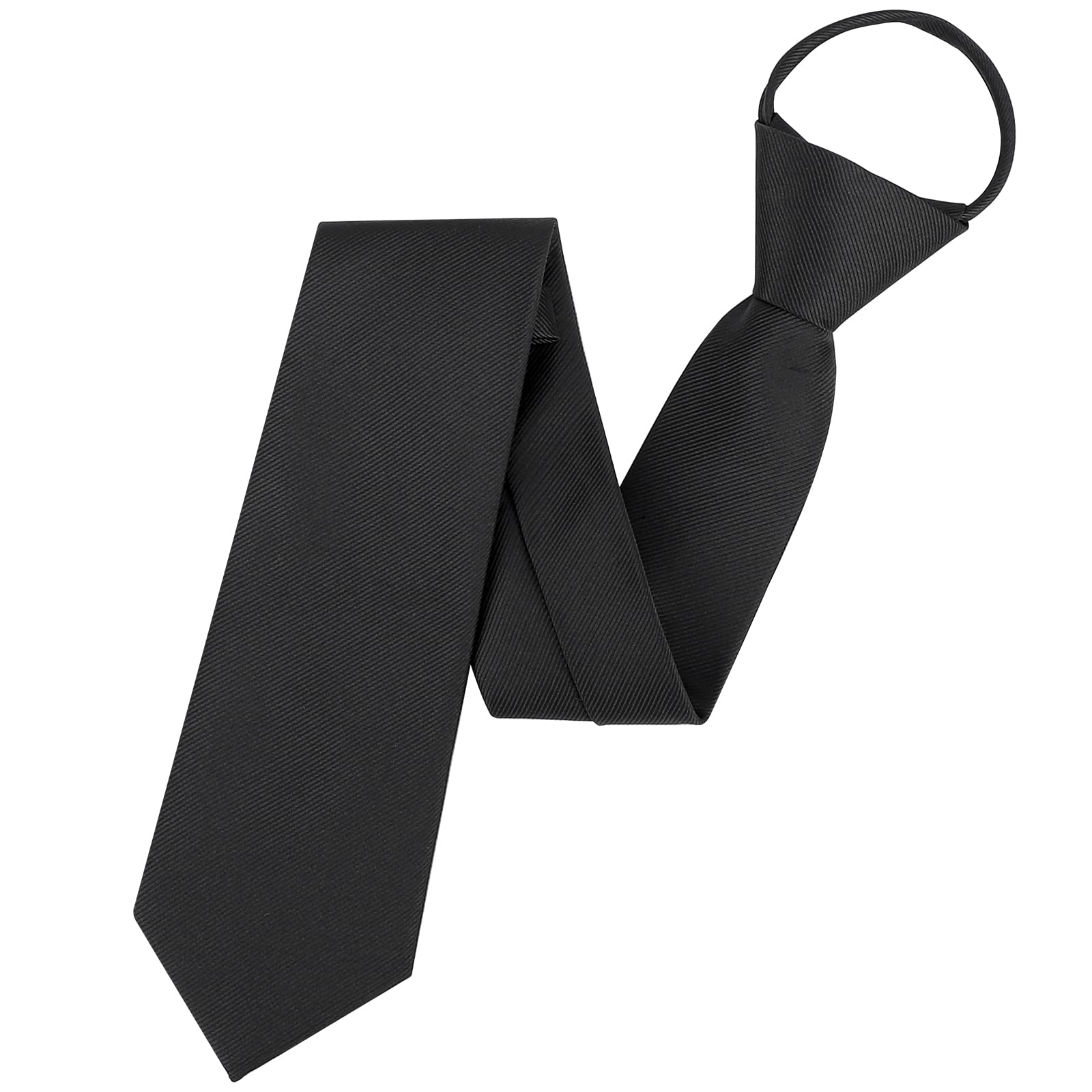 

[Segarty] Men s One-Touch Necktie, 517cm, Easy to Wear, Washable, Black Zipper, Solid Color, Formal, Ceremonial Occasions, Business, Job Hunting,