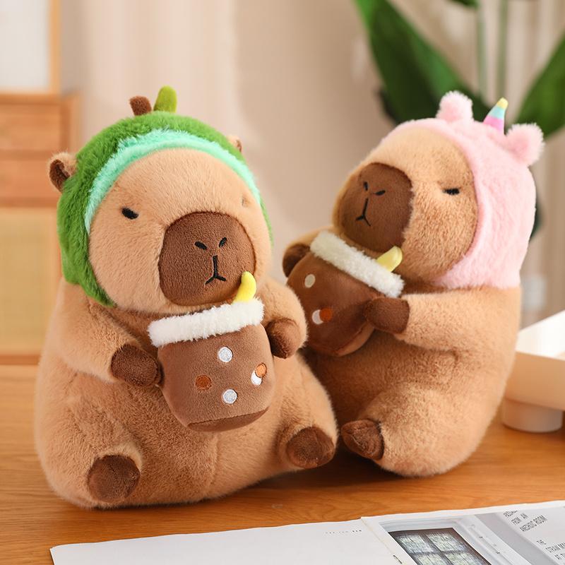 Kawaii Capybara Plüschtier Süßes Capybara Verwandelt sich in Dinosaurier Kaninchen Einhorn Kuscheltier Weiches Cartoon-Tierkissen Mädchengeschenk