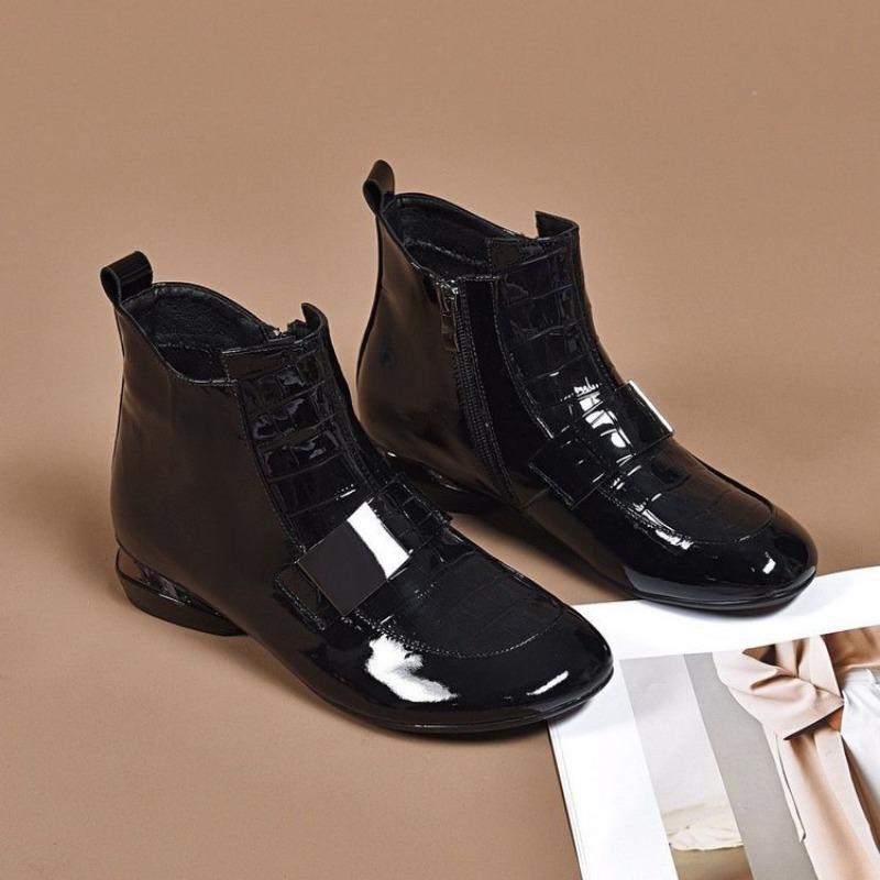Fashion European and American Chelsea Short Boots 2024 Autumn and Winter New Luxury Style Versatile Low Heel Women's Boots Zapatos Mujer