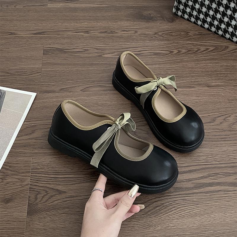 Fashion Vintage Spring Autumn Women Mary Jane Shoes Fashion Shallow Slip On Flats Ladies Concise Round Toe College Style Shoes