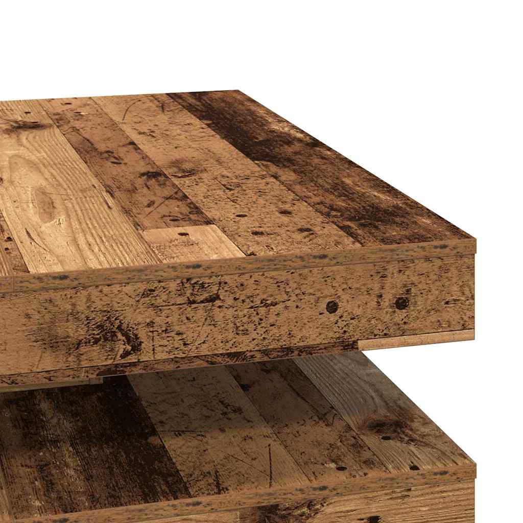 Vidaxl Couchtisch 360 Grad drehbar Altes Holz 90X90X34,5 Cm