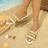 Women Slippers 2025 New Summer Sandals Ladies Casual Slides Women Beach Slippers Flats Woman Designer Shoes Zapatos De Mujer