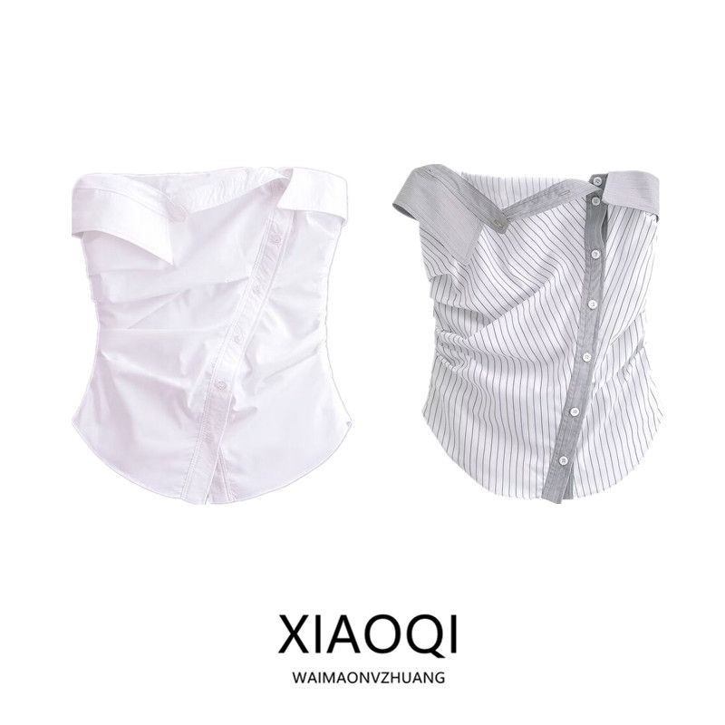 Fashion Wind 2024 Spring New Arrival Female Stylish Silm All-Matching Striped Tube Top Tops 3067033 250