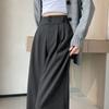 High Waist Pants Women Straight Black Office Trousers Fashion Button Loose Spring Streetwear