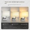 E27 Minimalist LED Fabric Lampshade Wall Light 360° Rotating Spotlight Reading Light Bedroom Bedside Lamp Indoor Home Decoration