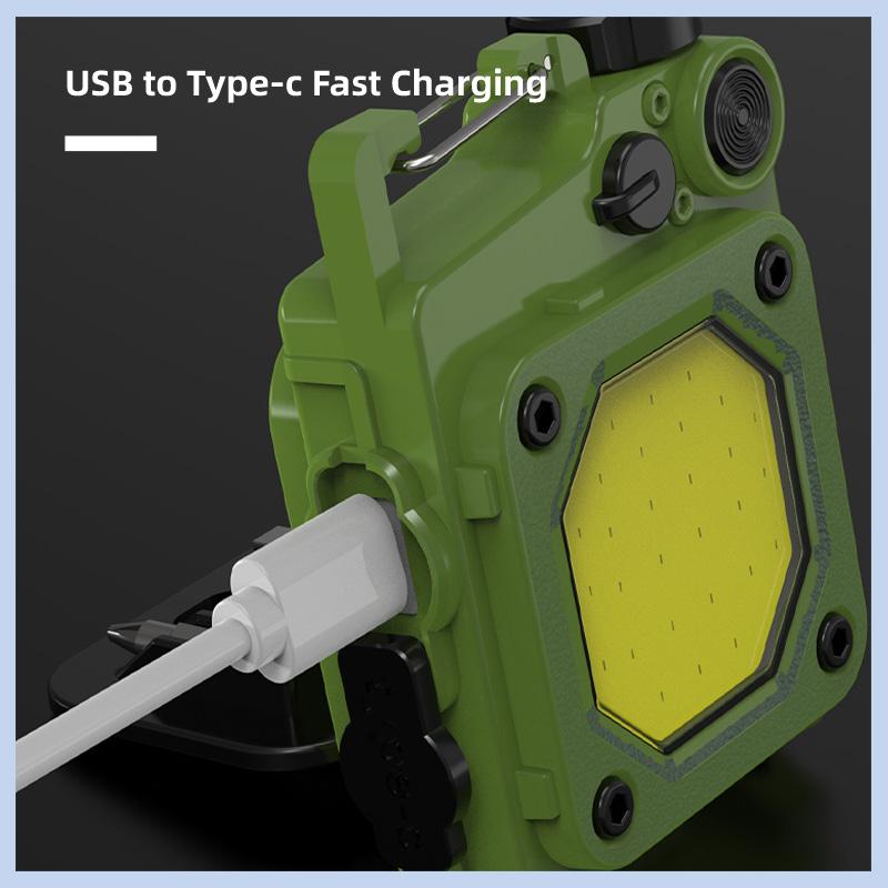 High Power LED EDC Flashlight Keychain Mini Rechargeable Torch Lantern Military Tactical Flashlight with USB Charging Work Light