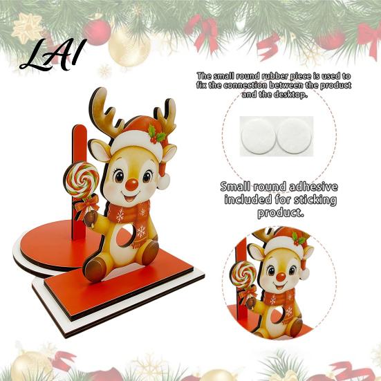 Wooden Kitchen Roll Dispenser Christmas Paper Towel Holder Decorative Vertical Dispenser Festive Countertop Stand Stable Weighted Base Organizer for