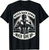 Camiseta Never Back Down Never Give Up Boxing Funny Graphic Tees T-Shirt  Streetwear Y2k Clothing