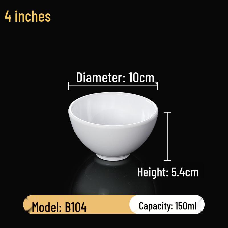 Melaminová sada čtvercových misek: Ideální pro Hot Pot, Omáčky, Rýži, Kaši a Polévku - Pro Komerční a Restauranční Použití.