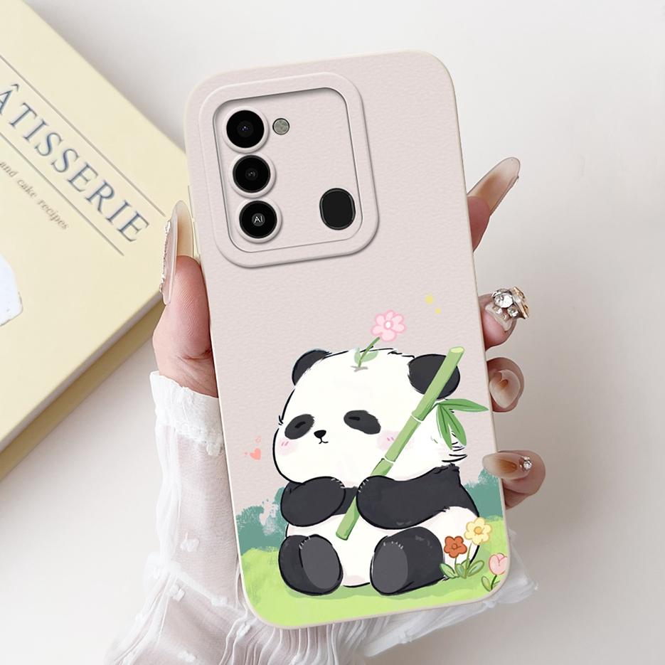 For Tecno Spark Go 2022 Case KG5 KG5h Cute Panda Cartoon Cover For Tecno Spark 8C Spark8C KG5k KG5j Phone Case Soft Fundas Coque