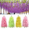 10Pcs Artificial Wisteria Vine Indoor Outdoor Wall Hanging Fake Flower Garland Home Wedding Party Festival Simulated Floral Decoration