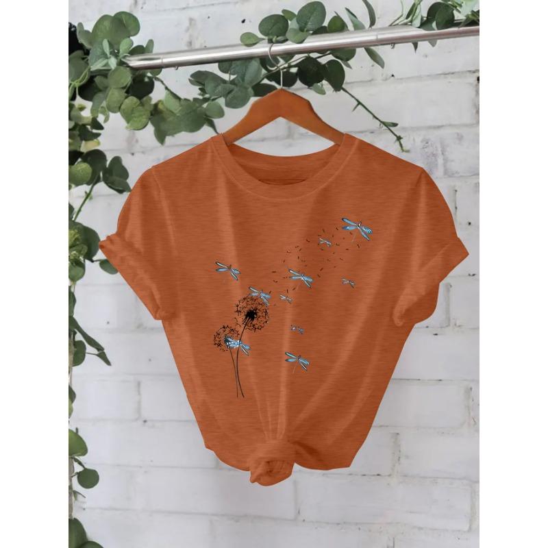 Dandelion Summer New Short-sleeved Women's Fashion T-shirt