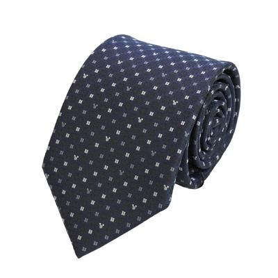 Mitsumaru Silhouette Micro Pattern Tie Dark One Size Fits Perfect for Business or Casual Wear D50034, Navy, Most,