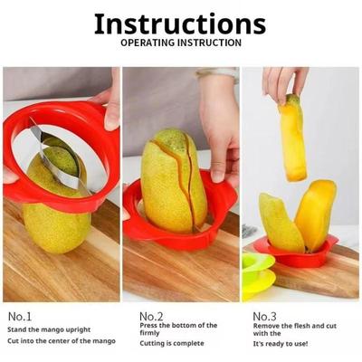 1 Stück Mango-Schäler Mango-Schneider Schäler und Schälwerkzeug Mango-Teiler Obstscheiben-Schäler Ergonomische Mango