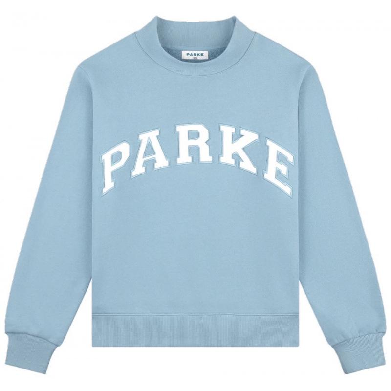 Lente 2026 PARKE Dames Crewneck Katoenen Sweatshirt met Letterprint - Casual Losse Top