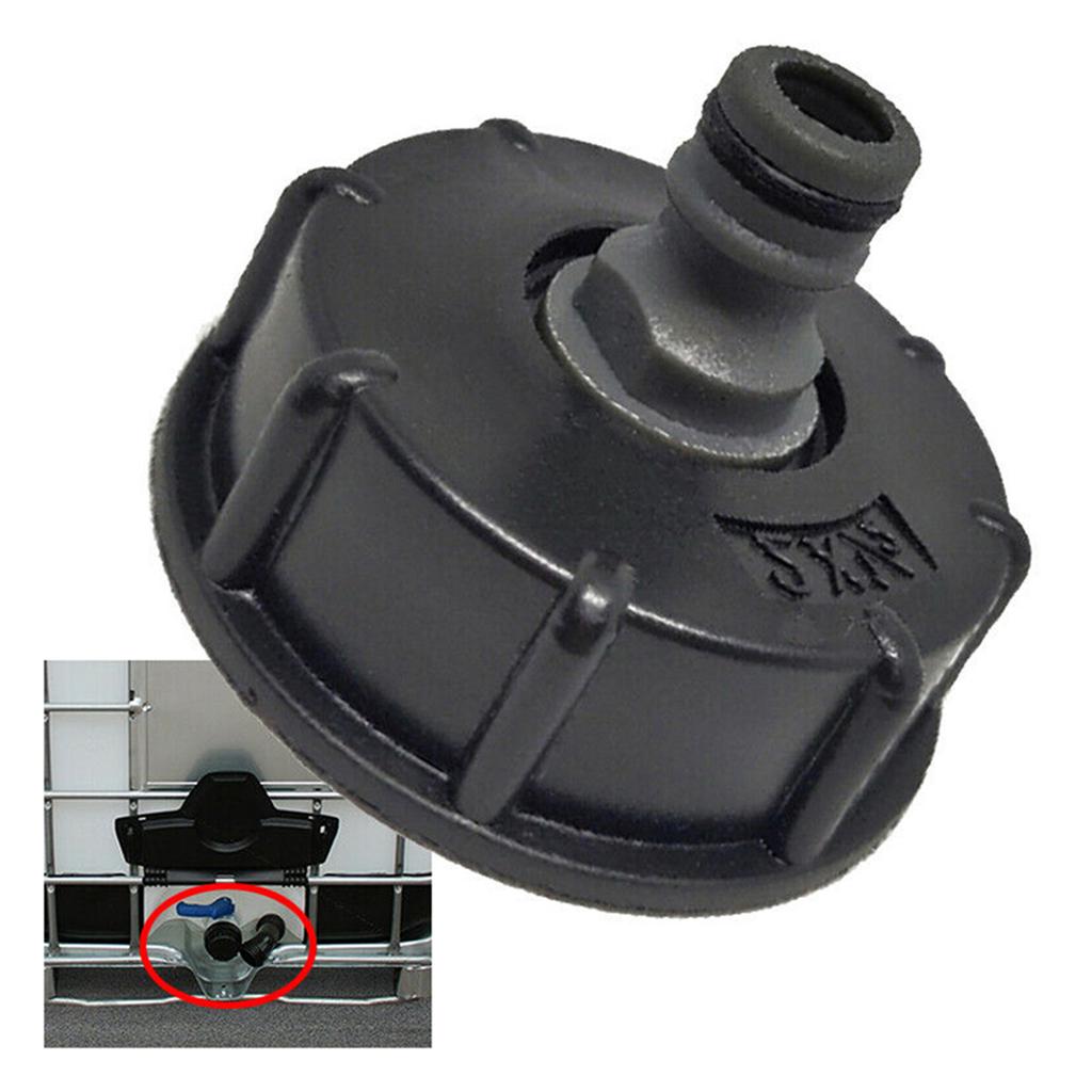 IBC Adapter, 2 Inch Coarse Thread Plastic Connector with Valve for Fine Control, Standard Fit for IBC Water Container