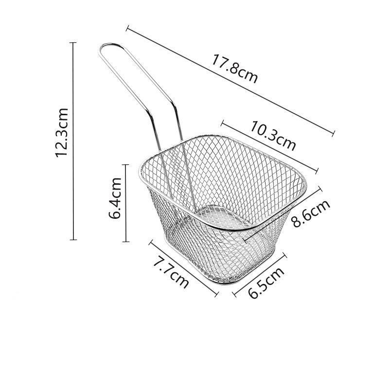 Pommes Frites Korb Tragbar Edelstahl Pommes Mini Frittierkorb Sieb Fritteuse Küche Kochkorb Sieb Zubehör