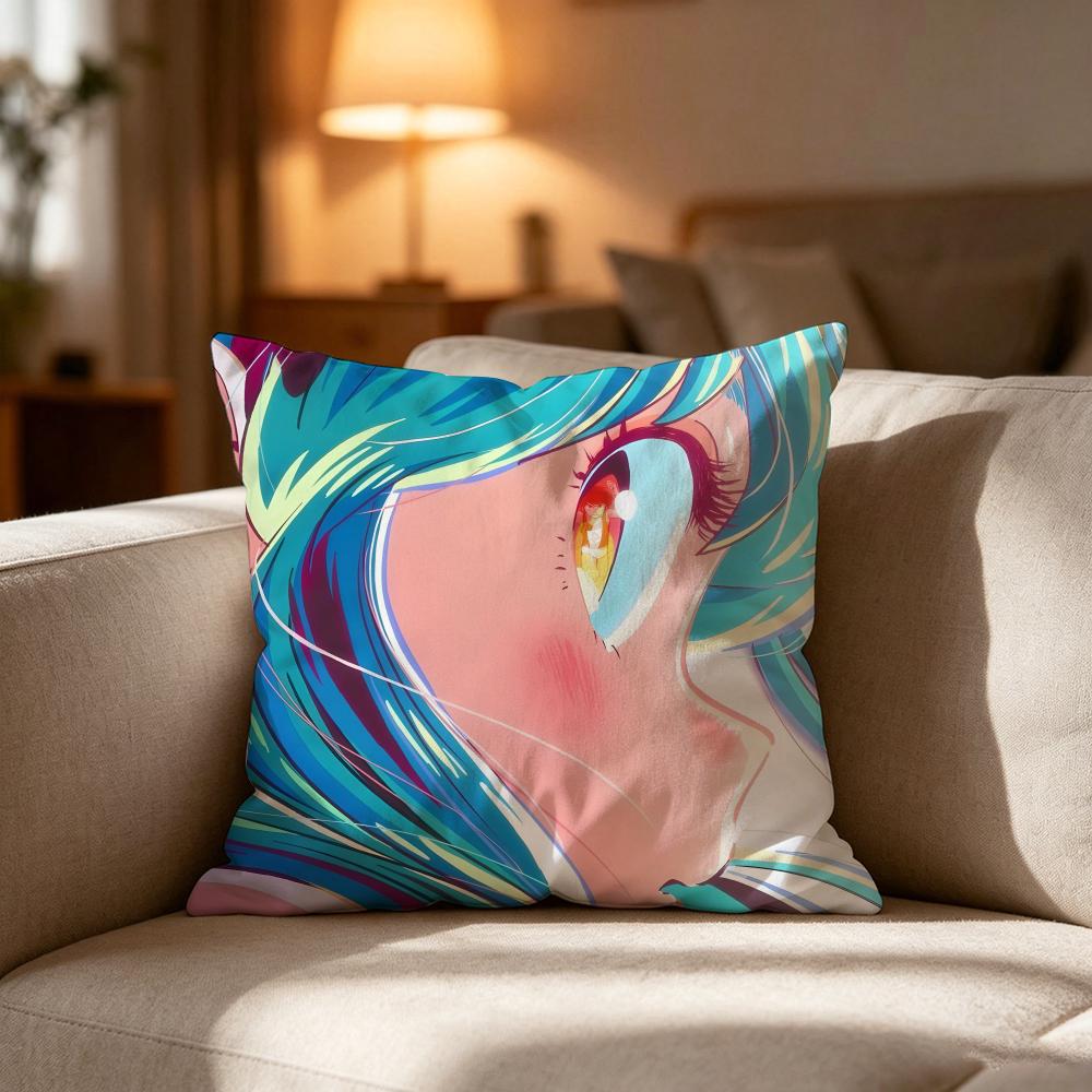 Urusei Y-Yatsura ANIMATION FILM Pillow Case Cushion Cover Soft Washable Pillow Case Multi-Scene For Couch Bed Travel Office Use