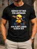 Gerunisex Patience Joke Duck Rainy Night Scene Angry Bird With Bat And Bold Frustration Lettering Unisex All Tshirt