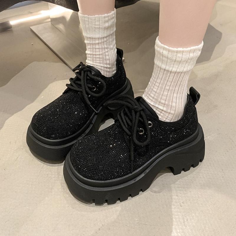 Women Platform Shoes Crystal Luxury Loafers Trend Brand Designer 2025 Summer New Sneakers Woman Sandals Casual Botas