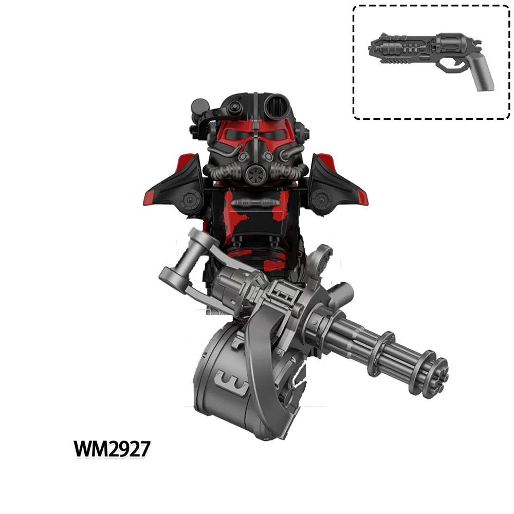WM2924 Mechs Soldiers Bricks machine gun MOC Puzzle Mini Action Figures Compatible Building Blocks Toys Children Birthday Gifts